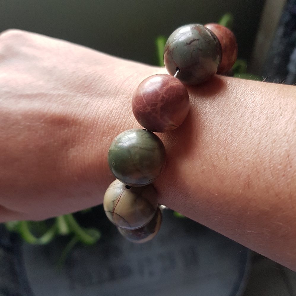 Chunky Picasso Jasper Stone Bracelet